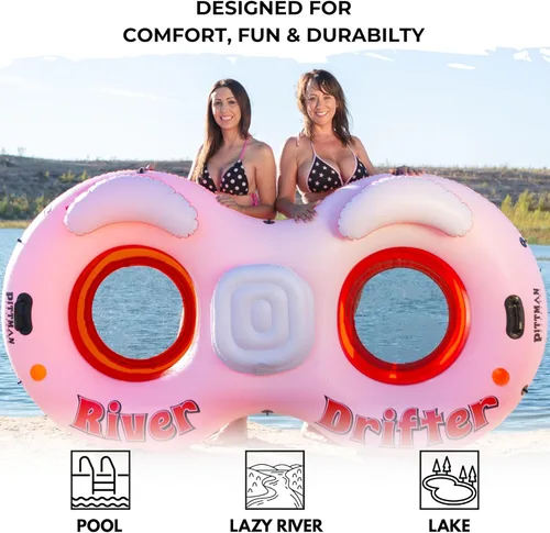 Miniatura 4 de Pittman Outdoors - Inflatable Tubes for Floating on Rivers, Lakes or Pools - 1 & 2 Person Double River Tube for Floating & Inflatable River Tubes