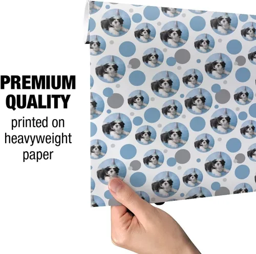 Miniatura 4 de GRAPHICS & MORE Shih Tzu Dog - Rollo de papel de regalo para fiesta de cumpleaños