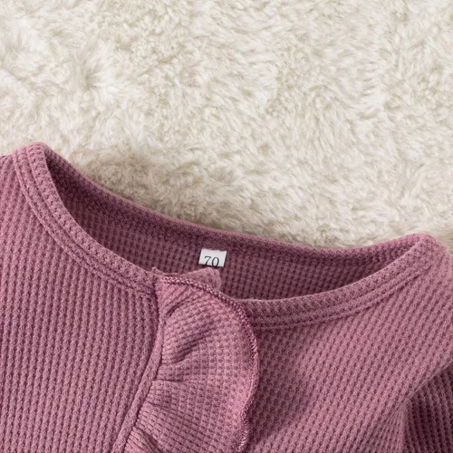 Miniatura 6 de Ropa para bebé recién nacida, con volantes, con cremallera, para llegar a casa, ropa de otoñoinvierno de 0 a 12 meses