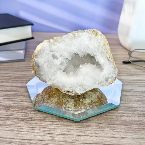 Miniatura 2 de Plymor Espejo de cristal biselado octágono de 5 pulgadas de grosor
