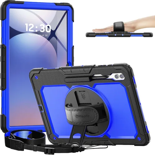 Miniatura 24 de Timecity - Funda protectora resistente para Samsung Galaxy Tab S10 Lite, S10 FE, S9 FE 5G, S9, 10.9 y 11 pulgadas, con protector de pantalla, Negro