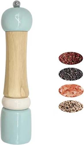 Miniatura 10 de Juego de molinillo manual de sal y pimienta, juego de molinillo de sal y pimienta de madera, juego de salero y pimentero, juego de regalo, grosor