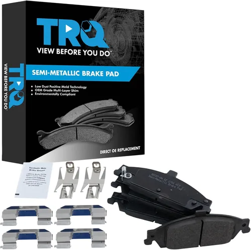 Miniatura 15 de TRQ Pastillas de freno delanteras semi metálicas compatibles con Ford Expedition 2018-2021 F-150 2018-2020 Lincoln Navigator 2018-2022