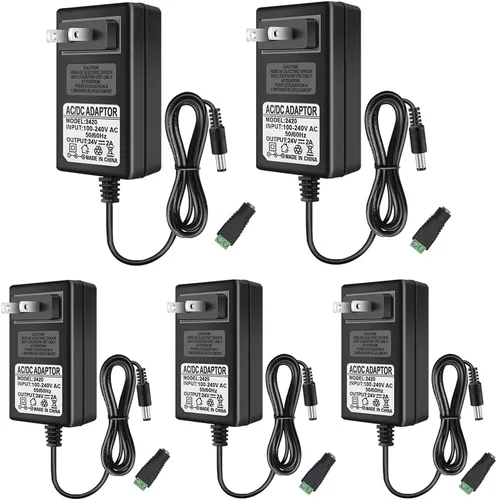 Miniatura 9 de Fuente de alimentación LED de 12 V, fuente de alimentación CC 12 voltios 2A 24 W, transformador de 100-240 V CA a 12 V CC, adaptador de corriente