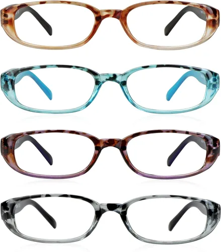 Miniatura 18 de 4 pares de lentes para lectura con bloqueo de luz azul para mujeres y hombres negro (4key001_black)