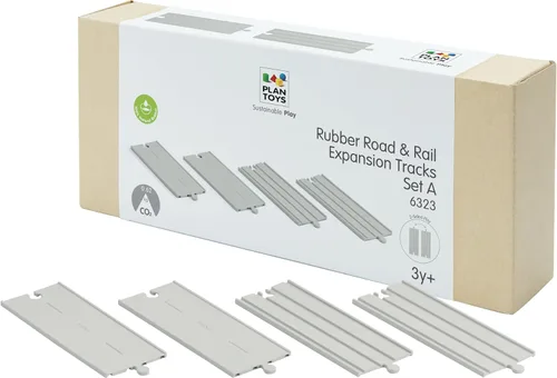 Miniatura 11 de PlanToys® Juego de camino y riel de goma, pequeño juego Montessori de madera Imaginación, resolución de problemas y exploración de movimiento