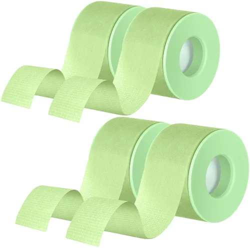 Miniatura 12 de Nuanchu 4 rollos de cinta de pestañas para extensiones de pestañas, transpirable, para extensiones de pestañas microporosas, 0.98 pulgadas x 3.9