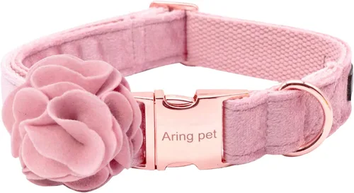 Miniatura 26 de ARING PET Collar de perro con corbatín, collares de terciopelo para perros con corbatín extraíble, collar de lazo ajustable para perros hembras