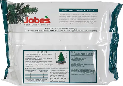 Miniatura 4 de Espinas fertilizadoras para hoja perenne de Jobe’s 13-3-4 fertilizante con tiempo de liberación para junípero, ciprés y todos los otros árboles