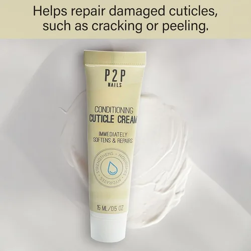 Miniatura 2 de P2P Nails Crema nutritiva para cutículas secas, secado rápido, suavizante natural con infusión de aceite para uñas y cutículas, fórmula hidratante