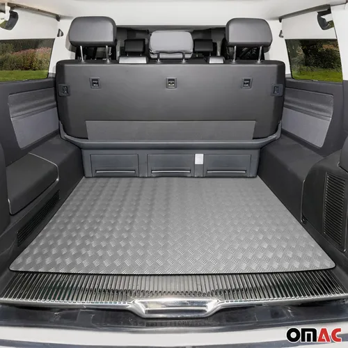 Miniatura 2 de OMAC Revestimiento de goma para caja de camioneta, alfombrilla para maletero y piso de aluminio con aspecto a cuadros gris 40 x 79 pulgadas