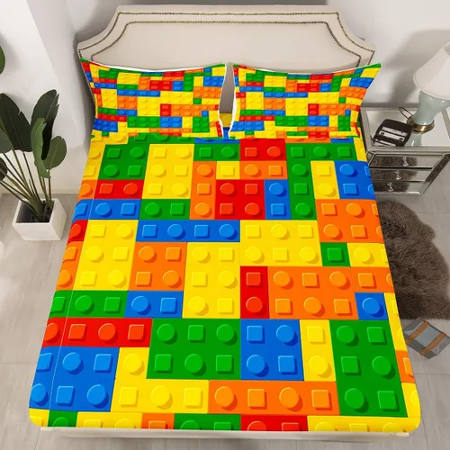 Miniatura 31 de Feelyou Juego de Ropa de Cama Gaming para Niños, Juego de Sábanas de Cama Tamaño Full, Microfibra Suave, Consola Gamer de Videojuegos, Sábana Multi