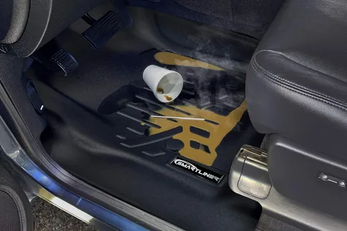 Miniatura 7 de SMARTLINER Alfombrillas de Piso de Ajuste Personalizado Juego de Revestimiento de Primera Fila Compatible con Ford F-150 2015-2025