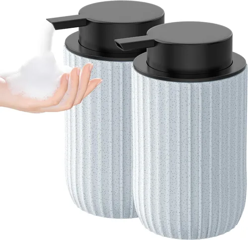 Miniatura 8 de Dispensador de jabón de manos de espuma de cerámica, dispensadores de jabón de baño de 12 onzas, dispensador de loción para cocina, dispensador