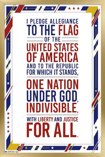 Miniatura 9 de Trends International The United States Of America - Pledge Of Allegiance Wall Poster, 14.725" x 22.375", Barnwood Framed Version