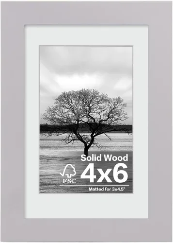 Miniatura 33 de Egofine - Portarretratos de 4 x 6 pulgadas, de madera maciza con plexiglás, para fotos de 3.5 x 5 con paspartú o de 4 x 6 sin paspartú, para colocar
