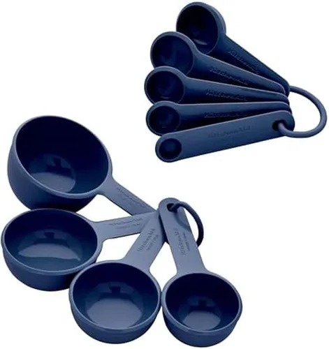 Miniatura 9 de KitchenAid Juego de tazas y cucharas medidoras universales fáciles de leer con mango de agarre suave para un máximo control, agujero para colgar