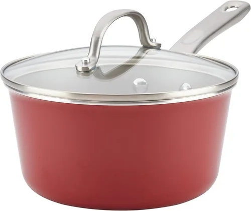 Miniatura 8 de Ayesha Curry Home Collection - Cacerola antiadherente con tapa, 3 cuartos de galón, color marrón