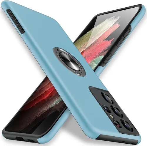 Miniatura 30 de JAME para Funda Samsung Galaxy S22 Ultra, Funda Protectora de Parachoques Suave y Delgada para Cubierta Samsung S22 Ultra, con Soporte de Anillo