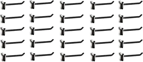 JSP Manufacturing Ganchos de plástico de 4 pulgadas para garaje/herramientas/almacenamiento/organización/joyería/manualidades, varios colores (25,