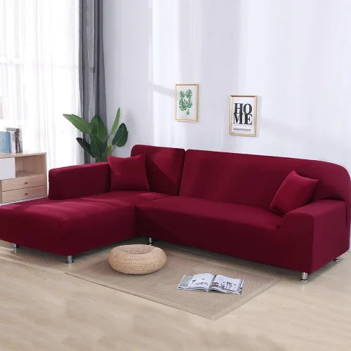 Miniatura 2 de MIFXIN Fundas para sofá modular en L, 2 piezas, elásticas, suaves, de 3 asientos, en forma de L, para sofá esquinero, protector de muebles para sala