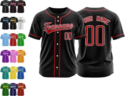 Miniatura 23 de Camiseta de béisbol personalizada, nombre de béisbol personalizado, logotipo de número, camiseta de béisbol personalizada para hombres, mujeres