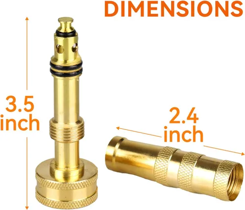 Miniatura 2 de NEOTEC Boquilla de manguera ajustable de latón macizo, boquilla de manguera de alta presión, boquilla barredora de chorro resistente de 3.5