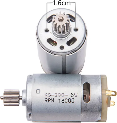 Miniatura 3 de 6V390 18000RPM Motor eléctrico universal RS390 6V Motor Drive Accesorio de motor para niños paseo en coches niños paseo en juguetes piezas