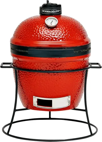 Kamado Joe Joe Jr - Parrilla portátil de carbón de cerámica de 13.5 pulgadas con soporte para parrilla, rejilla de cocción de acero inoxidable,