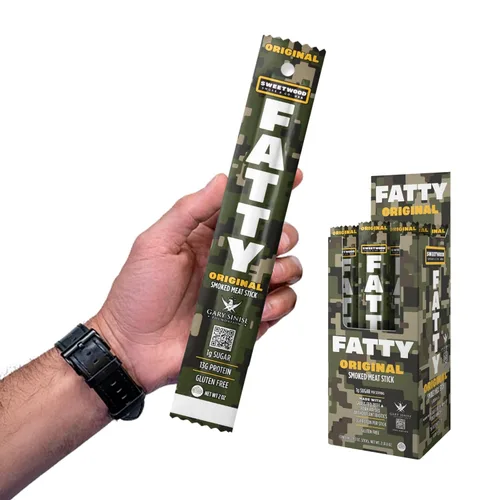 Palitos de carne grasa, carne de res alimentada con pasto, aperitivo alto en proteínas, camping, deportes, viaje por carretera, bajos en