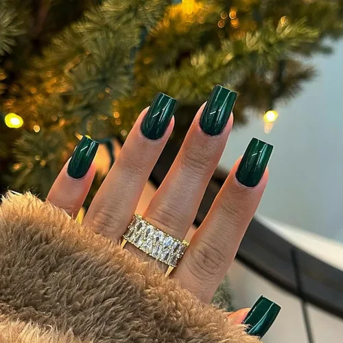 Miniatura 10 de Uñas postizas a presión color rosa bebé, uñas postizas cuadradas medianas con pegamento en uñas de longitud media, uñas acrílicas cortas