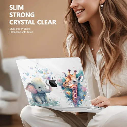 Miniatura 9 de Funda para MacBook Air 2026/2025/2024/2023 de 15 pulgadas M5 A3448/M4 A3241/M3 A3114/M2 A2941, elegante funda protectora rígida para MacBook Air
