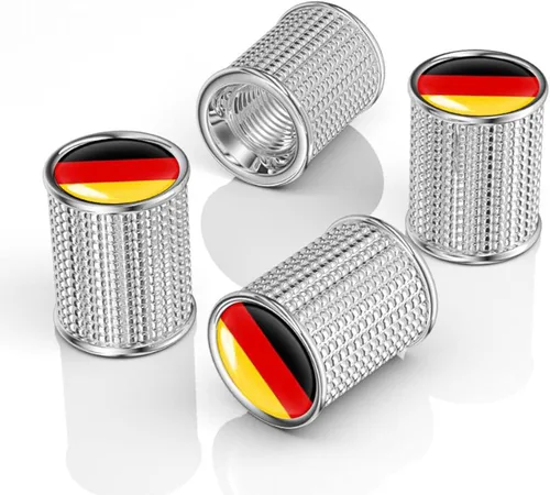 Miniatura 2 de 4 piezas tapas metálicas para vástago de válvula de neumático de automóvil, tapas de vástago de válvula automática, tapas de vástago de válvula