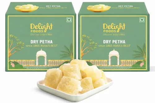 Delight Foods Original Agra Dry Petha (12.35 oz x2) | Dulces indios | Mithai