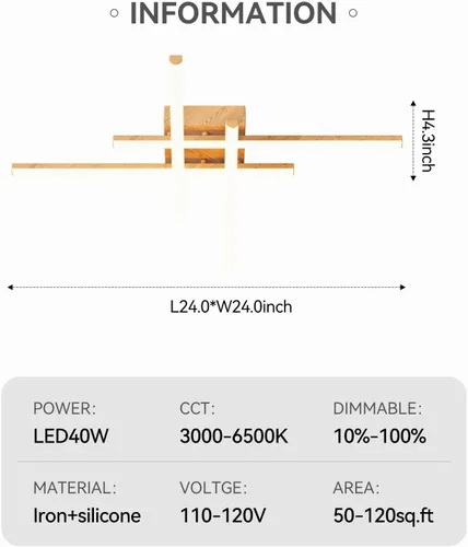 Miniatura 2 de Lámpara de techo moderna Sputnik LED regulable con control remoto, iluminación de techo negra empotrada, lámpara de techo para dormitorio, estudio