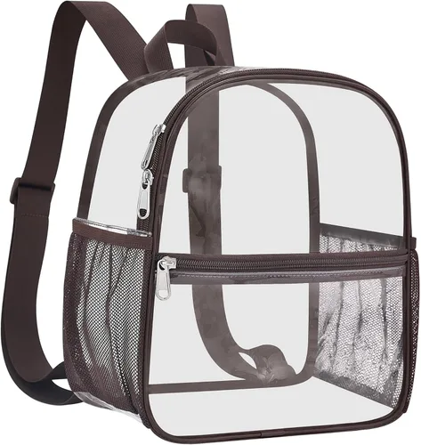 Miniatura 13 de Mochila deportiva transparente para eventos en estadios de 12 x 12 x 6 pulgadas, pequeña para ventiladores, conciertos, playa, trabajo, viajes