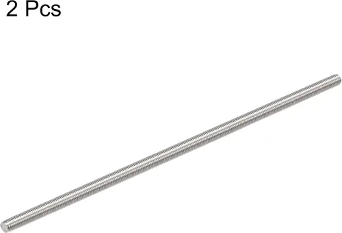 Miniatura 2 de uxcell 2pcs M5 x 5.906 in varilla totalmente roscada acero inoxidable rosca mano derecha hilos