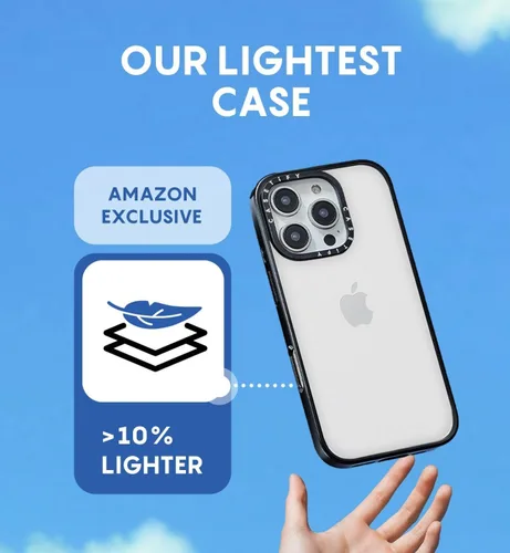Miniatura 3 de CASETIFY Funda compacta para iPhone 13 [protección contra caídas de grado militar 2X de 4 pies/delgada/ligera] - Cinta de conejo - Negro transparente
