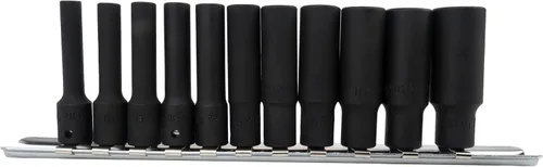 Miniatura 2 de Genius Tools Juego de llaves de vaso de impacto profundo Dr. métricas de 11 piezas de 1/4" TD-211M
