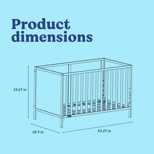 Miniatura 6 de Graco Theo Cuna convertible 3 en 1 para bebé, certificado GREENGUARD Gold, se convierte en cama y sofá cama para niños pequeños, se adapta a colchón