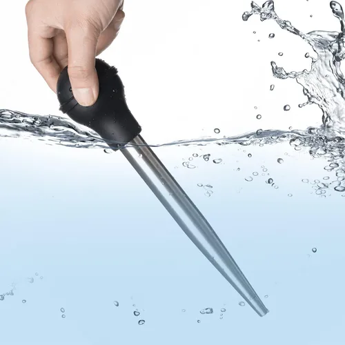 Miniatura 8 de JY COOKMENT Jeringa de acero inoxidable para pavo Baster Baster Jeringa para cocinar Inyector de carne con 2 agujas de marinada, 1 cepillo de Acero