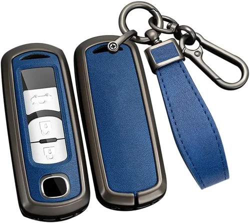 Miniatura 14 de ontto Funda para llavero de 2/3/4 botones para Mazda 2 3 5 6 8 CX3 CX4, Azul
