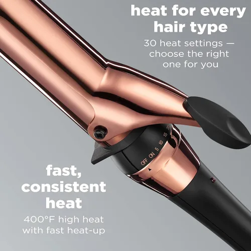 Miniatura 3 de INFINITIPRO BY CONAIR Rizador de titanio de oro rosa de 1 1/2 pulgadas, barril de 1 ½ pulgada produce ondas suaves – para uso en cabello mediano