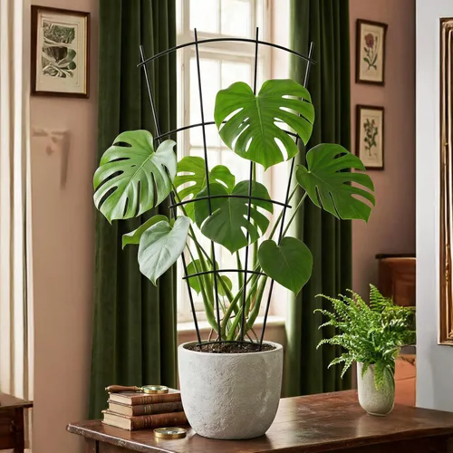 Miniatura 4 de Thealyn Paquete de 4 enrejados de plantas de interior de 23 pulgadas para plantas en macetas que trepan, enrejado de metal al aire libre, plantas