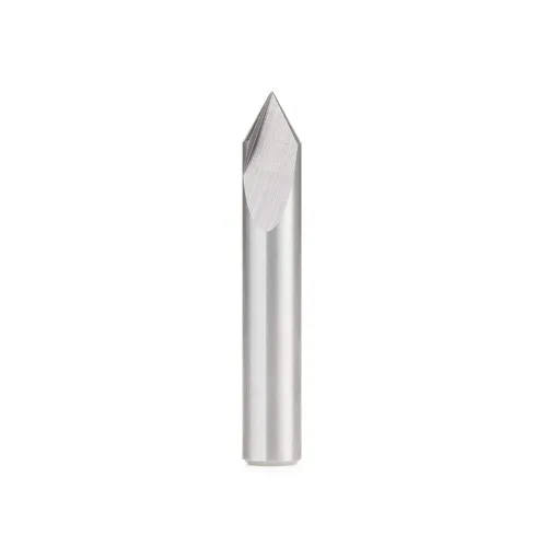 Amana Tool 59400 Grabado de ranura en V de carburo sólido 60 grados x 1/4 D x 0.560 CH x 1/4 SHK x 1-1/2 pulgadas de largo broca de enrutador