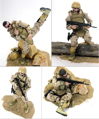 Miniatura 6 de Juego de figuras de acción militares de 12 pulgadas, juego de figuras de acción a escala 1/6 con armas y accesorios