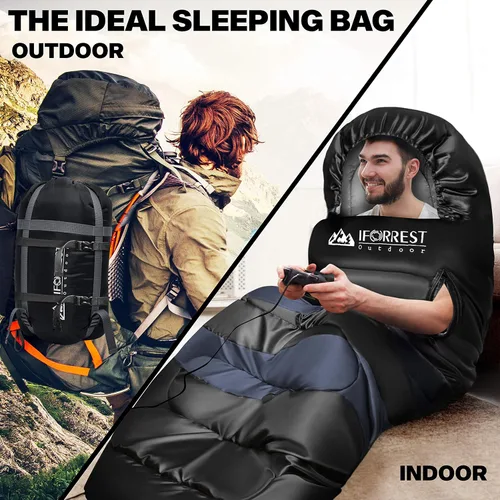 Miniatura 6 de IFORREST Sleeping Bag - Single-Person Cold Weather Camping Bed for Adults and Teens - 33/40in - Extra-Wide & Warm