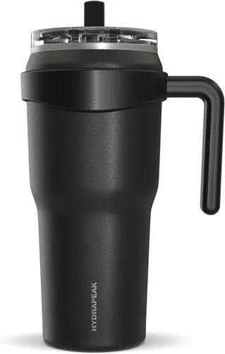 Miniatura 16 de Hydrapeak Roadster - Botella de agua de acero inoxidable de 40 onzas con aislamiento al vacío de doble pared con asa y tapa con popote 2 en 1