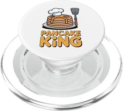 Miniatura 7 de Pancake King Funny Breakfast Lover Chef Cooking Men Women PopSockets Adhesive PopGrip