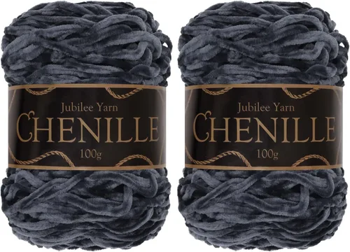 Miniatura 31 de JubileeYarn - Hilo de chenilla (3.53 oz/poliéster peinado, circonita), 1 pastel
